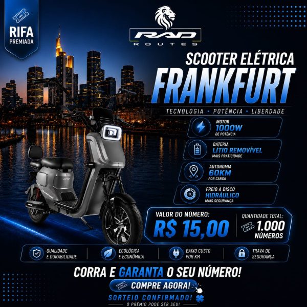 Rifa Scooter Elétrica 1000w